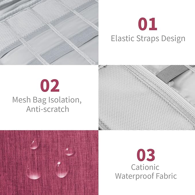 Electronics Travel Organizer, Portable Waterproof Electronic Travel Storage Bag - Image 4