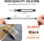 UMUST Silicone Cable Ties, Reusable Cable Management Organizer, Cord Tie - Image 2