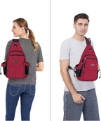 MOSISO Sling Backpack, Canvas Crossbody Hiking Daypack Bag - Image 5