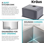KRAUS Standard PRO 23-Inch 16 Gauge Undermount Single Bowl Stainless Steel - Image 10