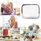 2Pcs Crystal Clear PVC Travel Toiletry Bag Kit - Image 5