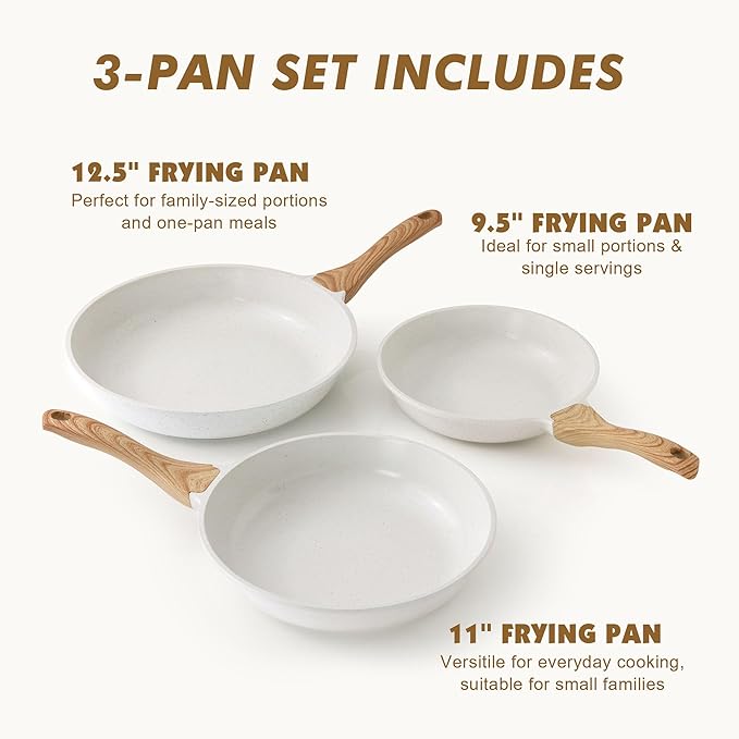 SENSARTE Nonstick Frying Pan Skillets, Healthy Cookware Chef's Pan, Free of - Image 2