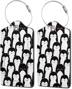 2Pcs Luggage Tag for Suitcase Penguin Animals Cute Luggage Tag by Gearsly
