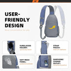 SKYSPER Sling Bag RFID Crossbody Sling Backpack Cross Body Shoulder Bag Travel - Image 4