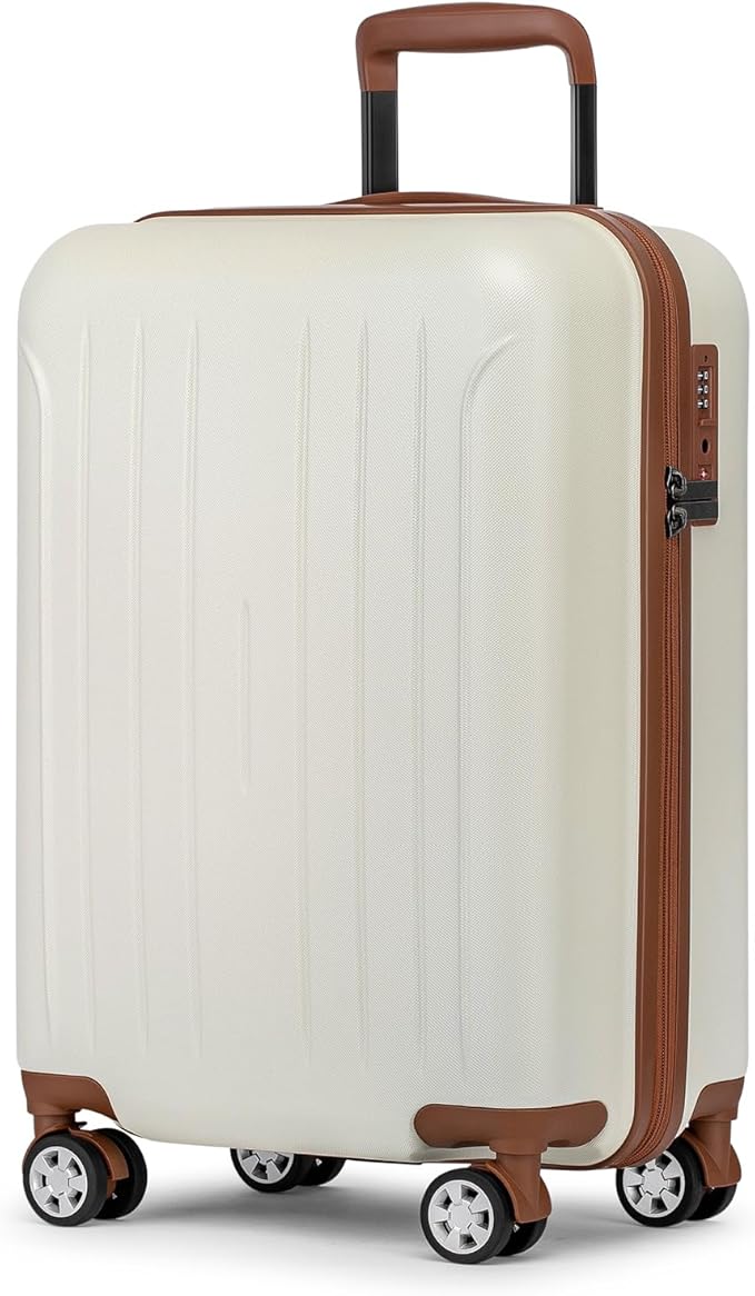 KYME Suitcase Hardshell With Double Spinner Wheels, PC+ABS TSA Lock Travel by KYME