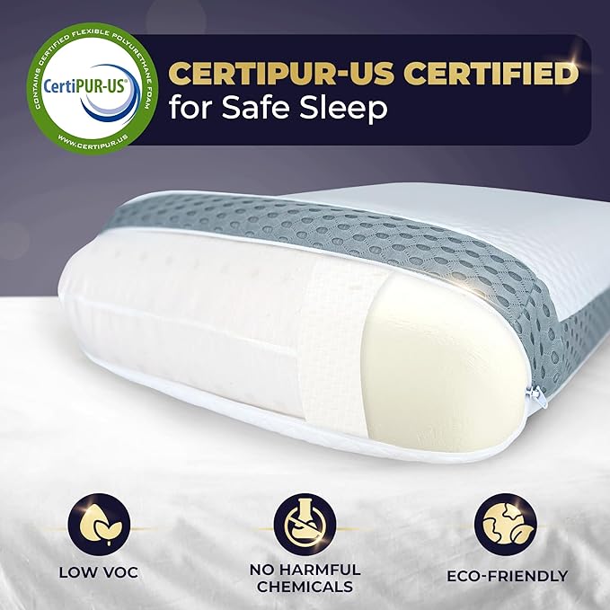 Royal Therapy Memory Foam Pillow, Queen Pain Relief, Neck and Shoulder - Image 5