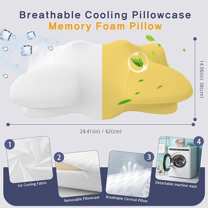 Dual-Height Cervical Neck Pillow - Image 3