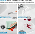 33 White Farm Sink Workstation - Image 8