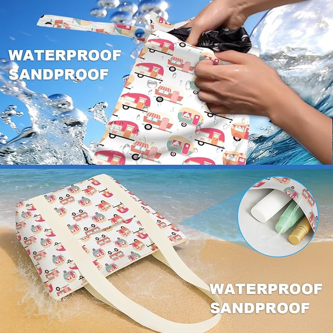 Beach Bags Wet Bag for Swimsuit Tote Bag for Friends Travel Gifts, Aloha Bags - Image 5