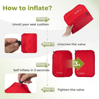 ATEPA Inflatable Stadium Seat Cushion, Self-Inflating Memory Foam Stadium Seats - Image 3