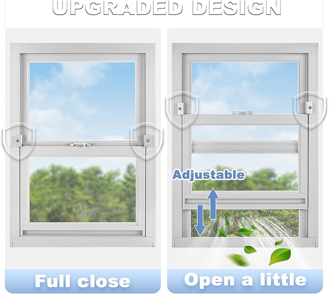Sliding Window Locks for Up and Down Windows, Adjustable Aluminum Window - Image 7