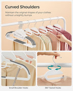 SONGMICS 50 Pack Coat Hangers, Heavy-Duty Plastic Suit Hangers, S-Shaped Opening - Image 4