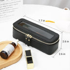 Aveniee Clear Makeup Brush Bag, Slim Cosmetic Brush Holder, Small Toiletry Bag - Image 4