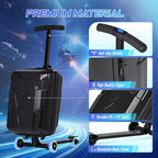 smilesun Scooter Suitcase for Kids & Adults, Foldable Carry On Travel Luggage - Image 3