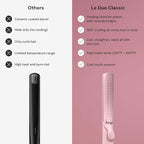 L'ANGE HAIR Le Duo Grande 360° Airflow 2 in 1 Straightener and Curler | 1 Inch Curling Wand & Titanium Flat Iron with 5.3" Plates | Hair Straightener & Curler for Long Hair (Blush)
