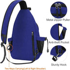 MOSISO Sling Backpack, Canvas Crossbody Hiking Daypack Bag - Image 5