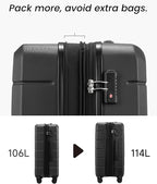 28 Inch Luggage, Expandable Hardside Large Checked Suitcases - Image 3