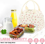 Bluboon Lunch Bag for Women Men Cute Corduroy Lunch Tote Bags Reusable - Image 5