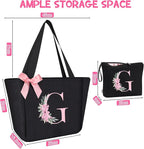 Vavabox Tote Bag, A-Z Initial Monogrammed Waterproof Tote Bag, Bridesmaid Gifts - Image 3