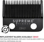 Supreme Trimmer Darkstar 72 Clipper with Magnetic Vector Motor | 180 Min Run Time, 9000 RPM Barber Hair Clipper | Low Noise, Professional Clipper DLC Blades | STC72