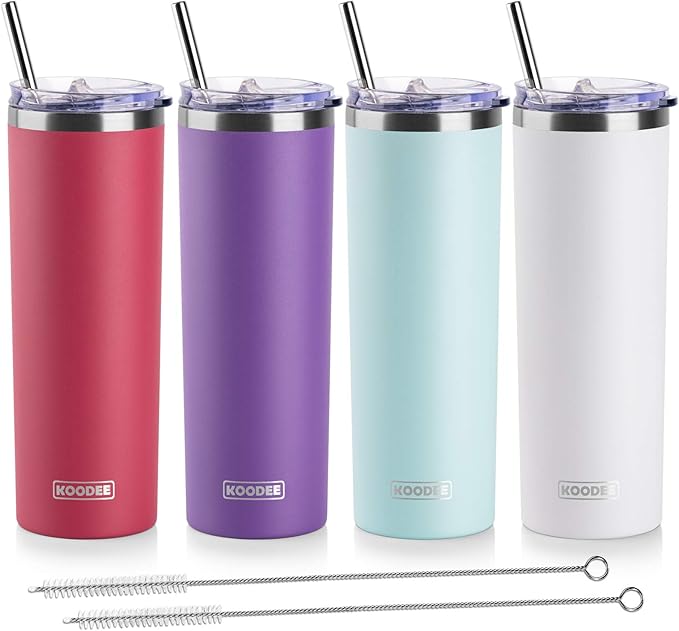 koodee 20 oz Tumbler with Lid and Straw-Stainless Steel Double Wall Insulated by koodee
