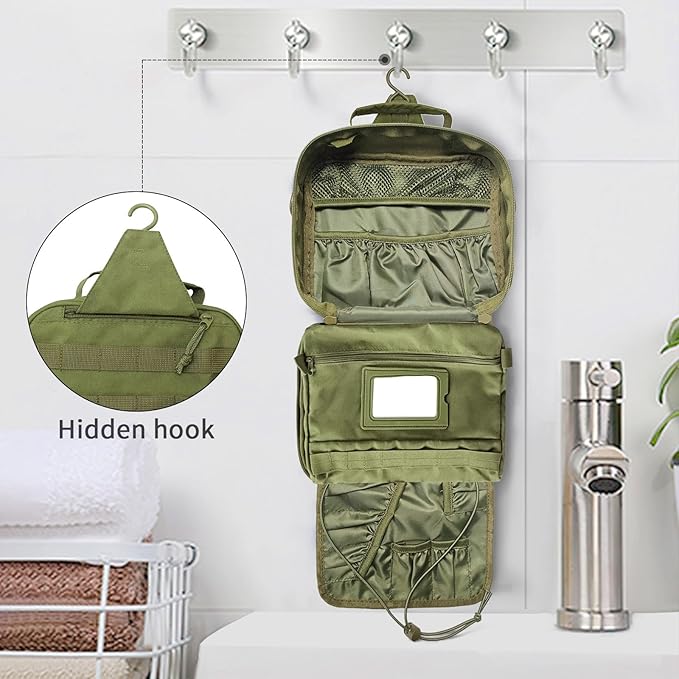 Travel Toiletry Bag for Men, Hanging Toiletry Bag, Portable Organizer Dopp Kit - Image 4