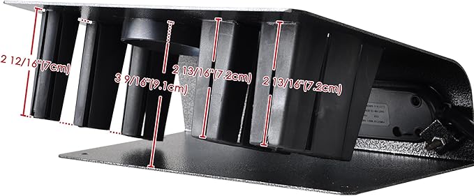 BYOOTIQUE 6-Hole Tabletop Blow Dryer & Hair Iron Holder Salon Appliance Stand with 3 Outlets Hair Tool Organizer Hot Tools Organizer for Stylist Straightener Bathroom Supplies (2 Pack)