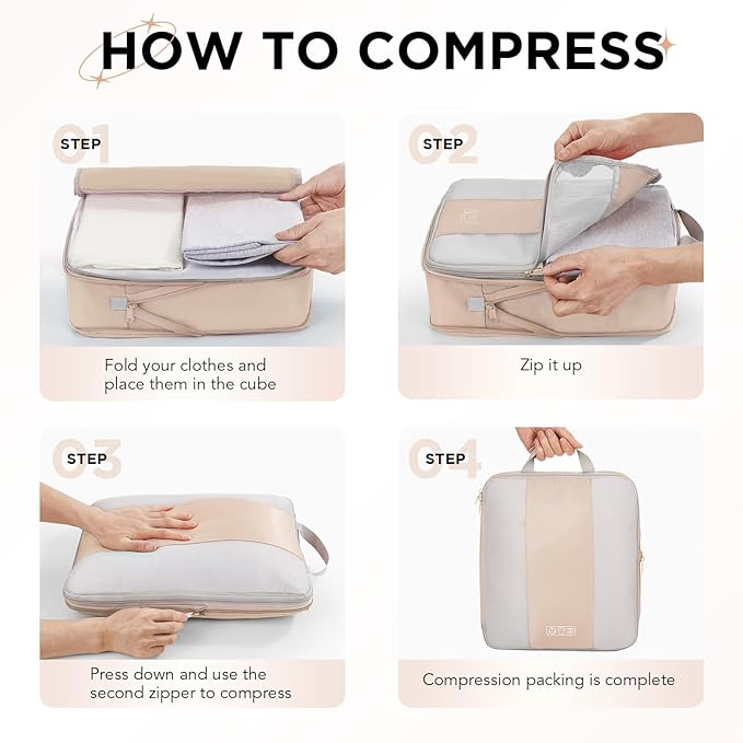6 Set Compression Packing Cubes - Image 3