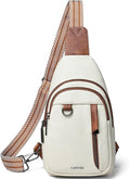 7L Sling Bag for Women Men Leather Small Sling Backpack Daypack Anti Theft by LATMAP