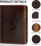 BIAOTIE Premium Leather Passport Holder Covers, Rfid Travel Wallet Passport - Image 4