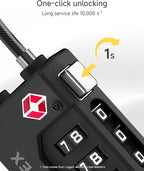 LUGGEX TSA Locks for Luggage, Suitcase Locks TSA Approved, Luggage Locks - Image 8