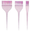Glitter Hair Dye Brush Set - 3Pcs Professional Hair Dye Brush Color Brushes for Stylist Soft Bristles for Home DIY Dyeing Salon Hairdresser (3 Sizes)