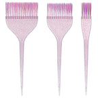 Glitter Hair Dye Brush Set - 3Pcs Professional Hair Dye Brush Color Brushes for Stylist Soft Bristles for Home DIY Dyeing Salon Hairdresser (3 Sizes)