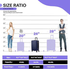 AnyZip Suitcase Hardside PC ABS Lightweight USB Luggage - Image 2