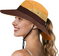 NPQQUAN Ponytail Sun Bucket Hats by NPQQUAN