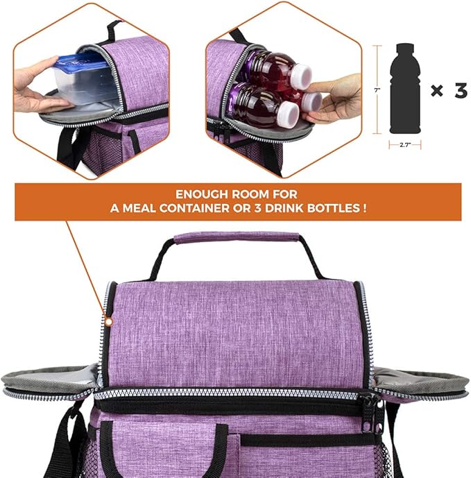 opux Lunch Bag Women Insulated, Adult Lunch Box Cooler, Lunch Box - Image 7