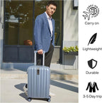 Hanke 20 Inch Carry On Luggage 22x14x9 Airline Approved Lightweight PC Hard - Image 7