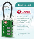TSA Approved Luggage Locks, Travel Locks Which Also Work Great as Gym Locks - Image 6