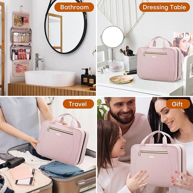 Hanging Toiletry Bag for Women Travel, 2 Sizes Large & Small Waterproof - Image 7