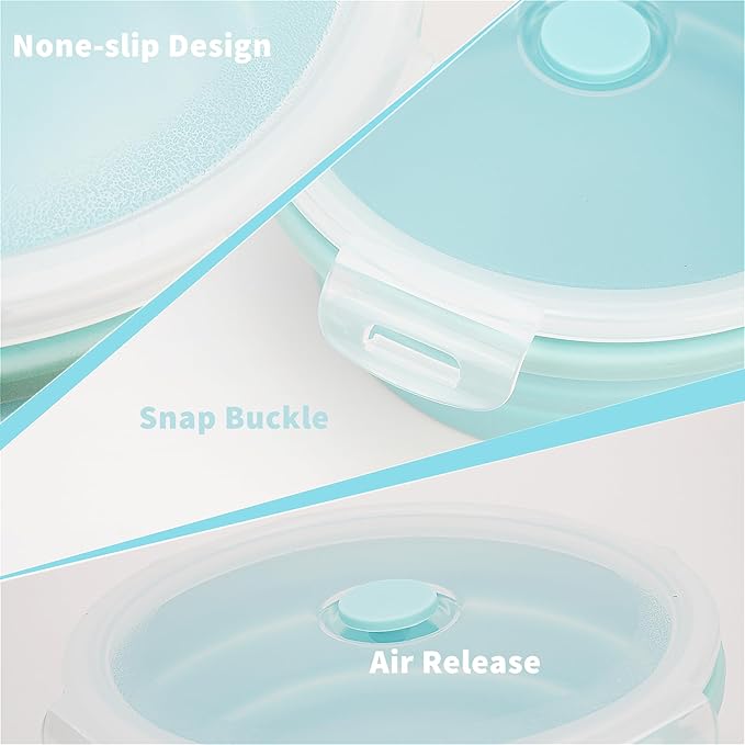 CARTINTS Silicone Collapsible Food Storage Containers-Prep/Storage Bowls - Image 7