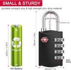 ZHEGE Luggage Lock for Train 4 Pack, 1 Cable, TSA Approved Travel Cable Lock - Image 5
