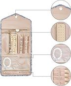 BAGSMART Travel Jewellery Organiser Roll Foldable Jewelry Case - Image 7