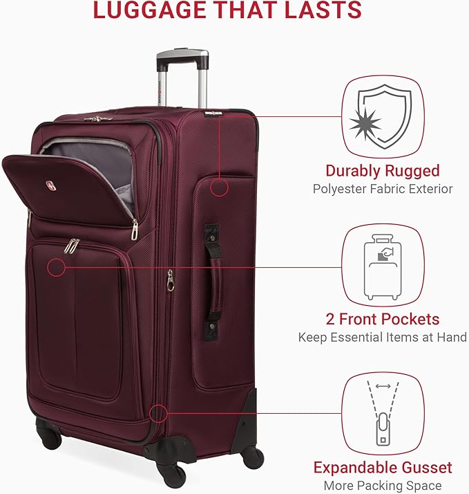 SwissGear Sion Softside Expandable Luggage, 3-Piece Set - Image 4
