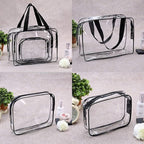 5Pcs Crystal Clear PVC Travel Toiletry Bag Kit - Image 9