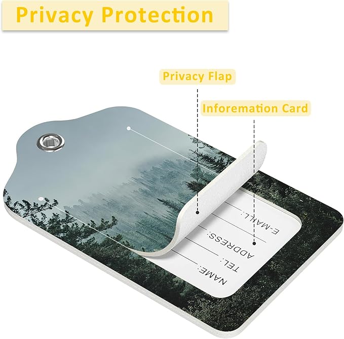 2 Pack Misty Forest Luggage Tag - Image 4