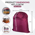 Laundry Bag with Locking Closure Drawstring – Extra Large Heavy Duty 100% Nylon - Image 2