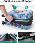 BAGSMART Expandable Carry On Luggage 22x14x9 Airline Approved, 1OO% PC - Image 4