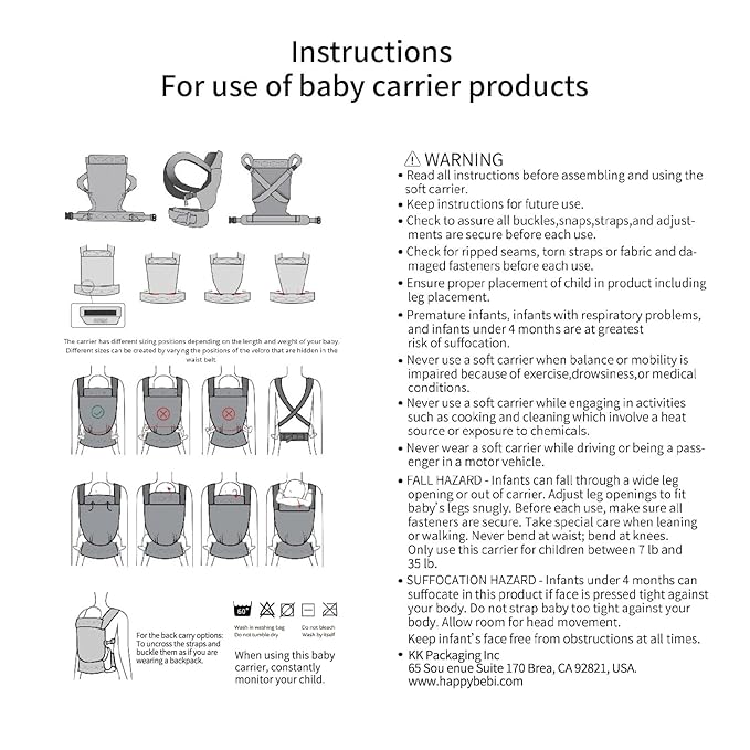 Baby Carrier for Newborn to Toddler, 7-35 lbs Weight Capacity, Ergonomic - Image 5