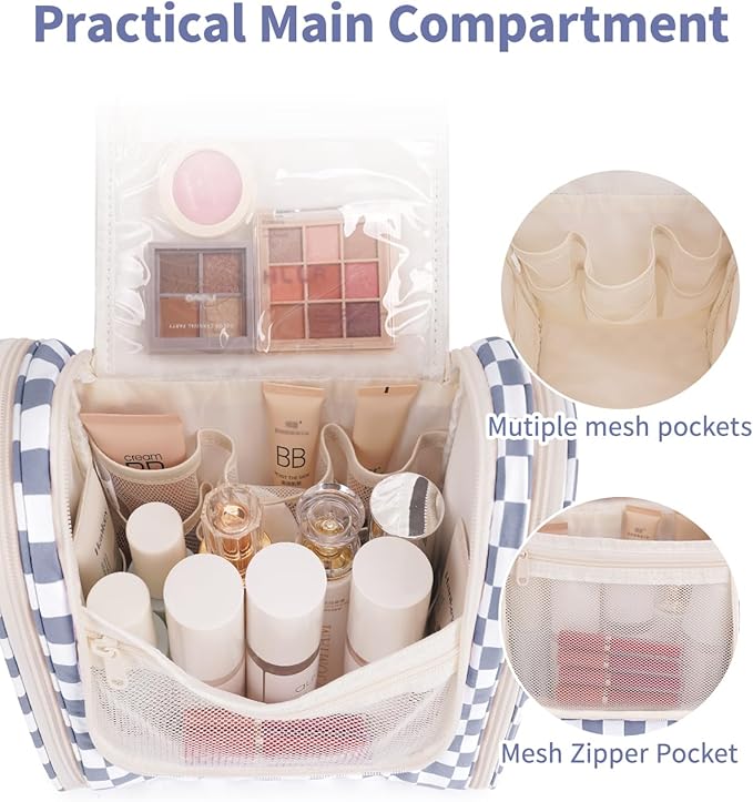 Narwey Checked Hanging Travel Toiletry Bag - Image 2