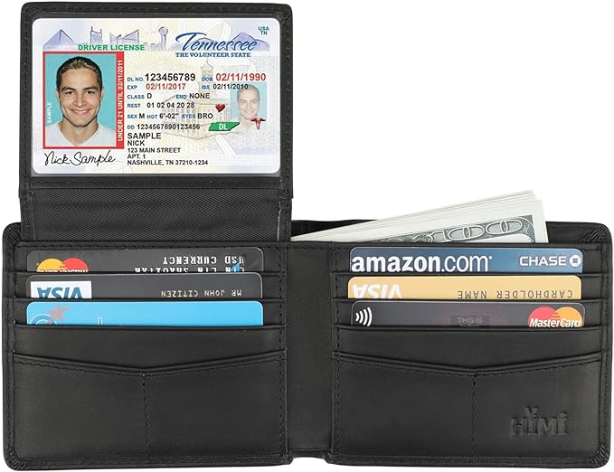 Wallet for Men-Genuine Leather RFID Blocking Bifold Stylish Wallet - Image 4